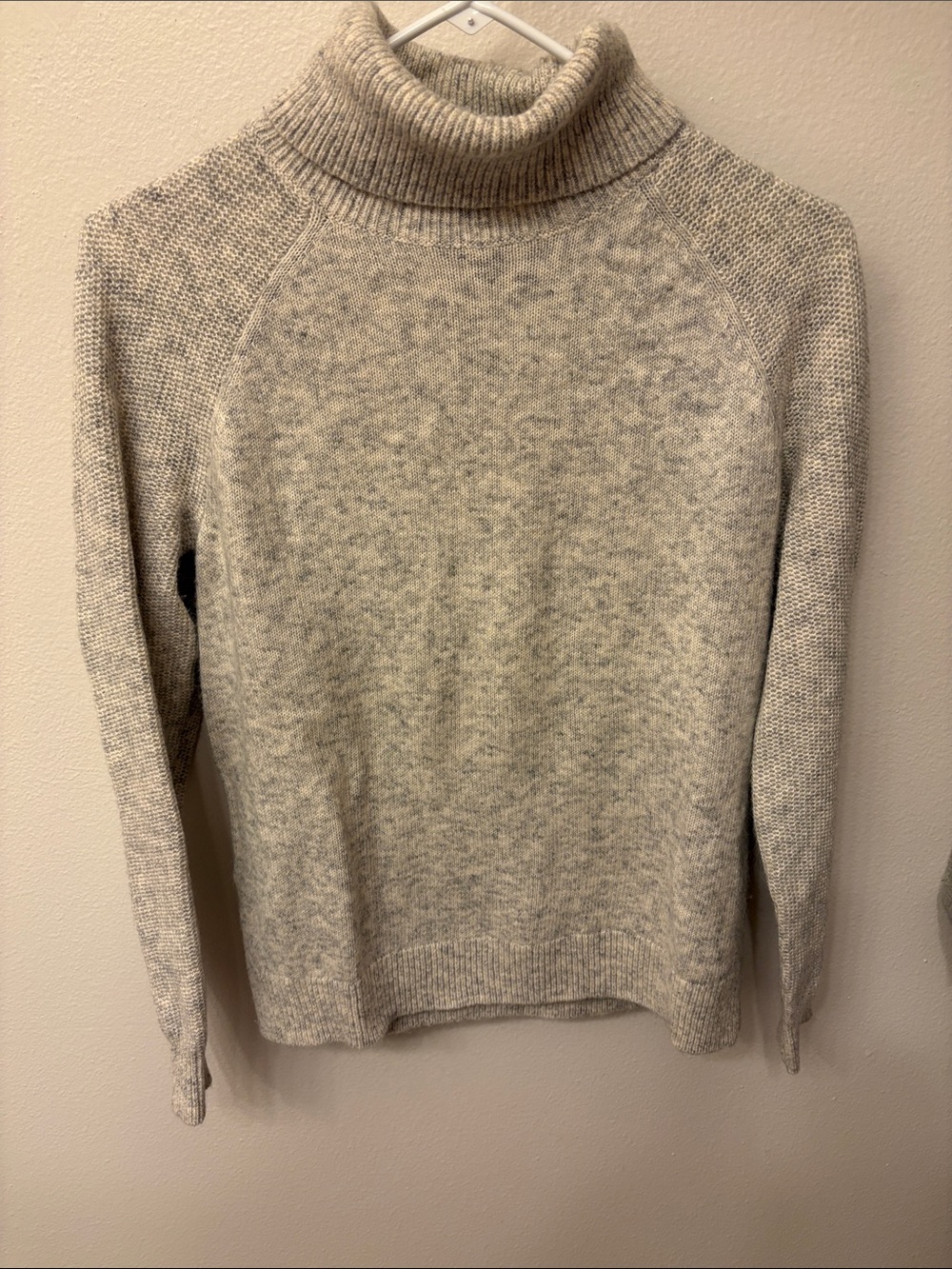 LOFT Heathered Light Gray Turtleneck Sweater